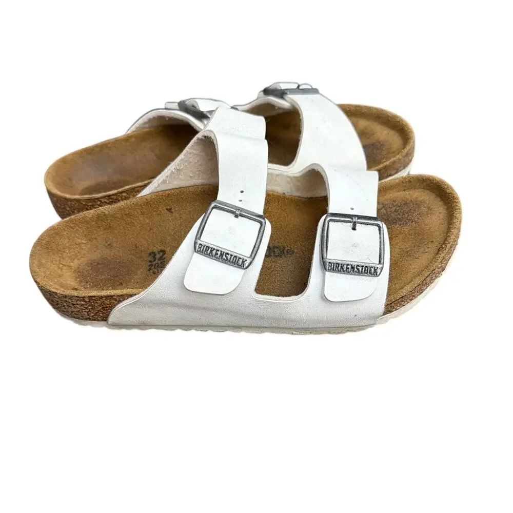 Birkenstock Arizona Kids Sandals Birko-Flor White Size 32 US 1-1.5